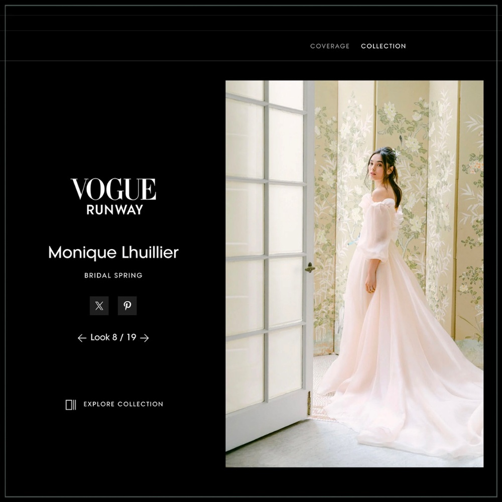 $7590 Monique Lhuillier Ambrosia Runway Bridal Gown - Picture 2 of 16